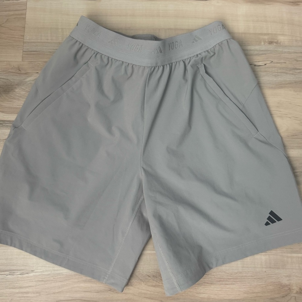 Adidas Men's Athletic Gray Shorts - Yoga Training 2-IN-1 Shorts